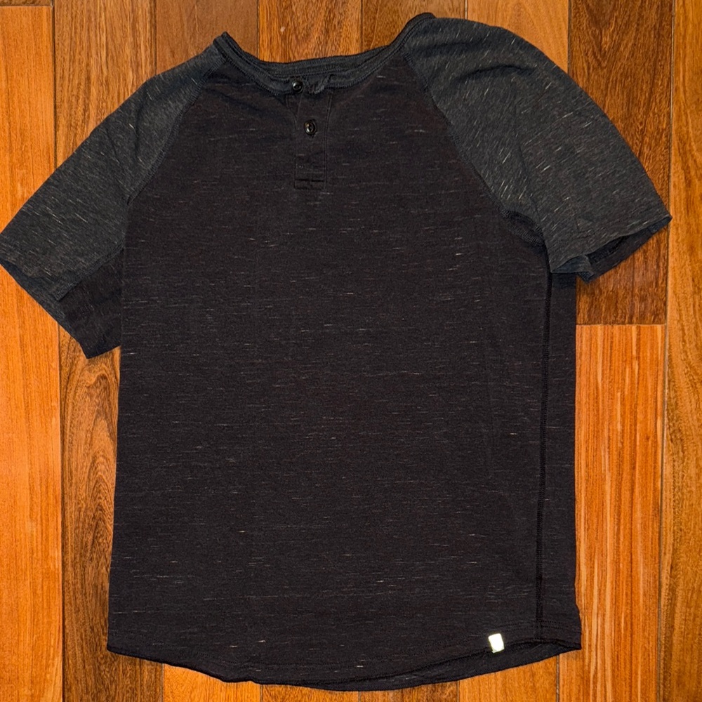 American Eagle Outfitters Dark Heather Henley Tee